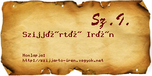Szijjártó Irén névjegykártya