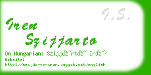 iren szijjarto business card